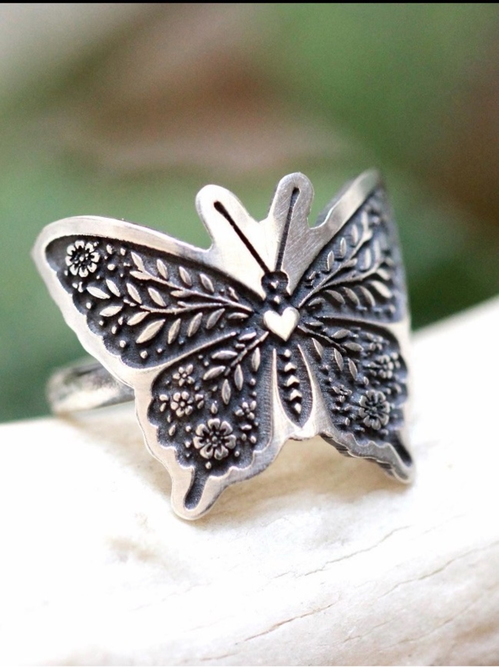 Butterfly Silver Ring - Picture 2 of 5